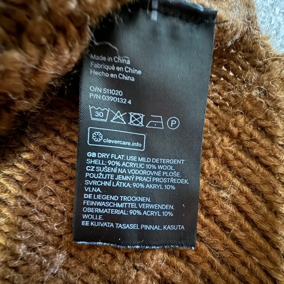 Warm Brown H&M Super Chunky Soft Herringbone Knit Sweater Rory Gilmore - Picture 5 of 5